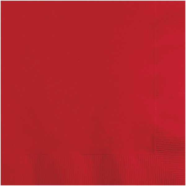Touch Of Color Classic Red Beverage Napkins 3 ply, 5"x5", 500PK 571031B